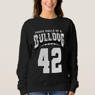 Proud Bulldog Football Onkel von Spieler 42 Sweatshirt
