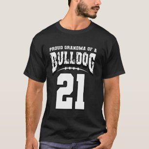 Proud Bulldog Fußball Oma des Spielers 21 T-Shirt