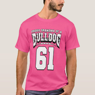 Proud Bulldog Fußball Oma von Spieler 61 T-Shirt
