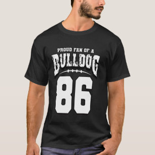 Proud Bulldog Fußballfan von Spieler 86 T-Shirt