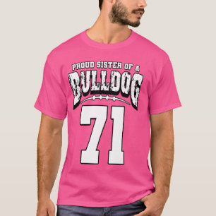 Proud Bulldog Fußballister des Spielers 71 T-Shirt