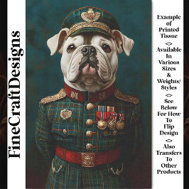 Proud Bulldog, Militärische Uniform CF2 Decoupage Seidenpapier