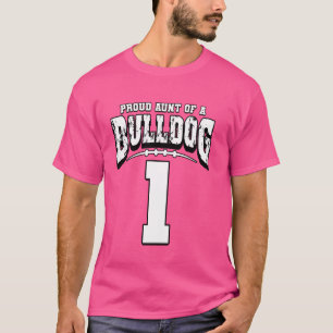 Proud Bulldogge Football Tante Spieler 1 T-Shirt