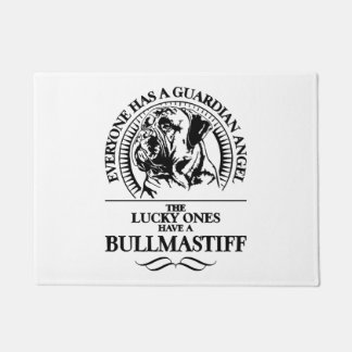 Proud Bullmastiff Guardian Angel Hund Zitat Fußmatte