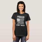 Proud Cabinet Maker Profession American Flag T-Shirt (Vorne ganz)
