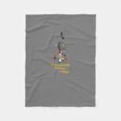 * Proud Cadet PMC Graues Fleece Blanket mit weißem (Vorderseite)