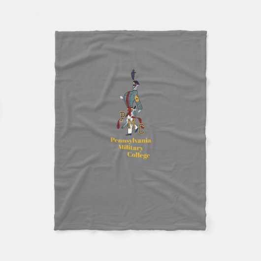 * Proud Cadet PMC Graues Fleece Blanket mit weißem (Vorderseite)