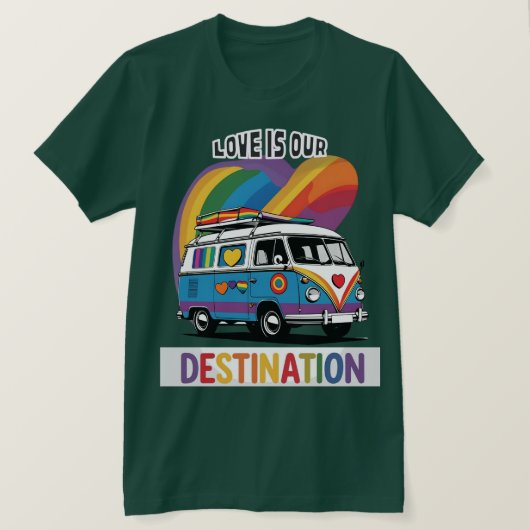 Proud Camper - Rainbow RV Pride T - Shirt (Design vorne)