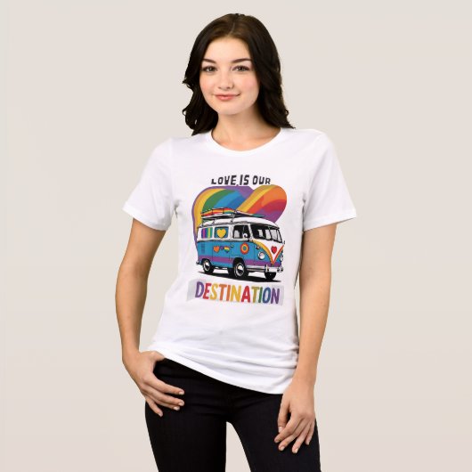 Proud Camper - Rainbow RV Pride T - Shirt (Vorderseite voll)
