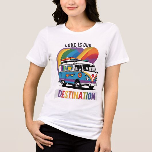 Proud Camper - Rainbow RV Pride T - Shirt (Vorderseite)