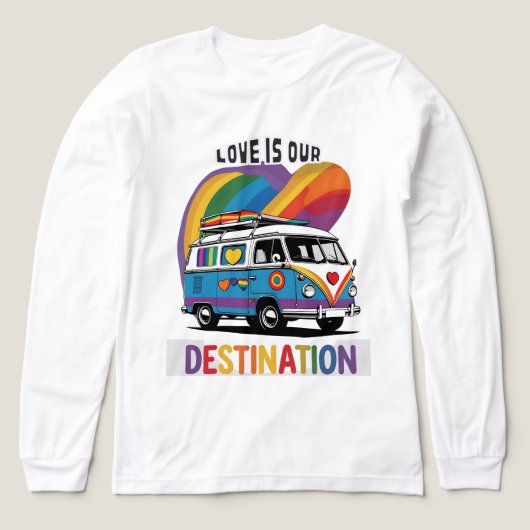 Proud Camper - Rainbow RV Pride T - Shirt (Design Vorderseite)
