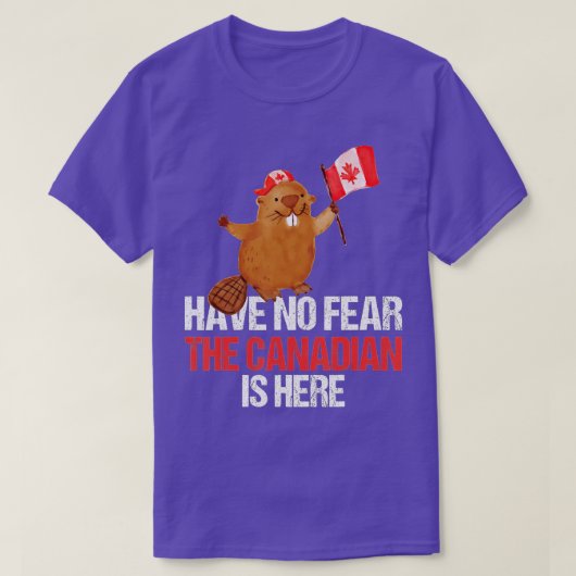 Proud Canadian Made in Canada Maple Leaf Flag Beav T-Shirt (Design vorne)