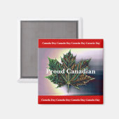 Proud Canadian-Maple-Leaf Magnet (Vorderseite/Rückseite)