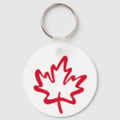 Proud Canadian Maple Leaf Oh Canada Red Schlüsselanhänger (Vorderseite)