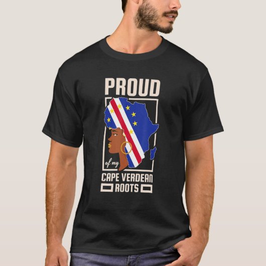 Proud Cape Verdean Roots Black History Month Cape T-Shirt (Vorderseite)