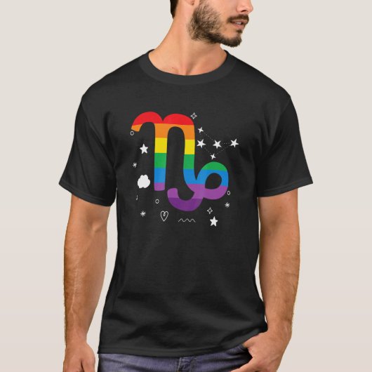 Proud Capricorn Astrologie Zodiac Sign Horoskop Ra T-Shirt (Vorderseite)