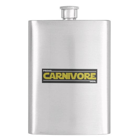 Proud Carnivore. Deal. Flachmann (Vorderseite)