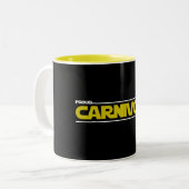 Proud Carnivore. Deal. Zweifarbige Tasse (Vorderseite Links)