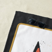 Proud Cat Illustration Personalisiert Strandtuch (Beispiel)