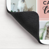 Proud Cat Lady Blush Pink FotoCollage Mousepad (Ecke)