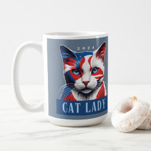 Proud Cat Lady Democrat 2024 US-Wahl Kaffeetasse