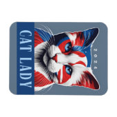 Proud Cat Lady Democrat 2024 US-Wahl Magnet (Horizontal)