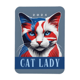 Proud Cat Lady Democrat 2024 US-Wahl Magnet