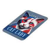 Proud Cat Lady Democrat 2024 US-Wahl Magnet (Linke Seite)