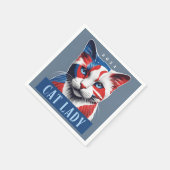 Proud Cat Lady Democrat 2024 US-Wahl Serviette (Ecke)