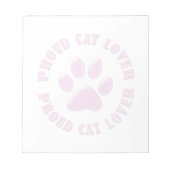 Proud Cat Lover Notizblock (Vorderseite)