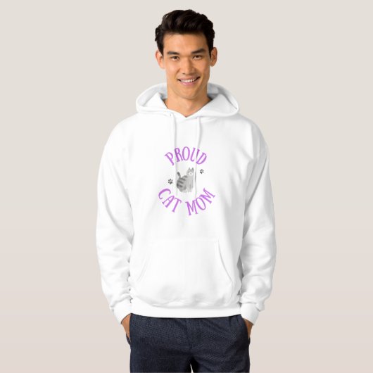 Proud Cat Mama Hoodie (Vorne ganz)