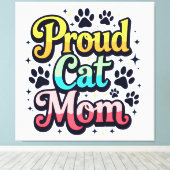 Proud Cat Mama Leinwanddruck (Insitu (Holzboden))