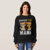 Proud Cat Mama, National pet day, Funny cat moms Sweatshirt (Vorne ganz)