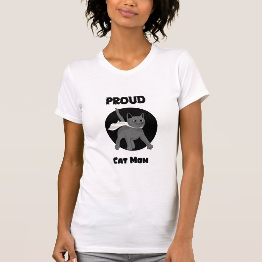 Proud Cat Mama T-Shirt (Vorderseite)