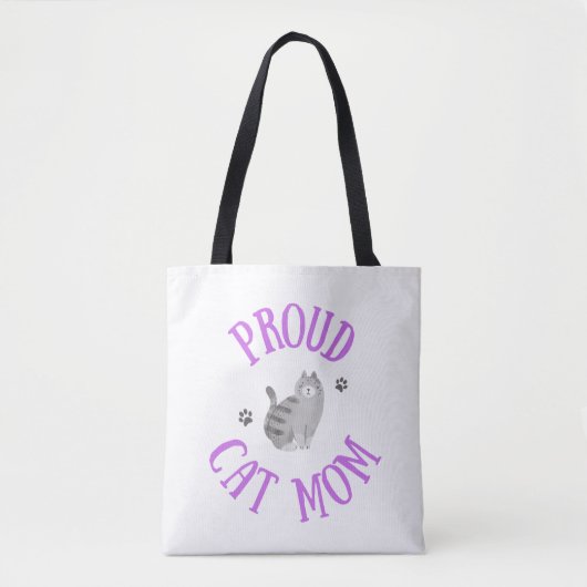 Proud Cat Mama Tasche (Vorderseite)