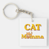 Proud Cat Momma Mother's Day Double-Sided  Schlüsselanhänger (Vorderseite)