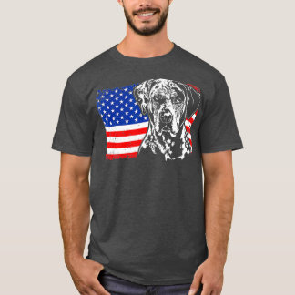Proud Catahoula Leopard Dog American Flag Hund T-Shirt