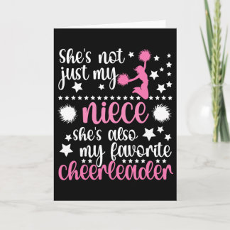 Proud Cheer Auntie For Mother's Day Women's Black  Karte