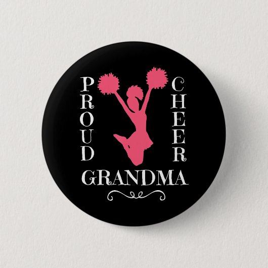 Proud Cheer Grandma Button (Vorderseite)
