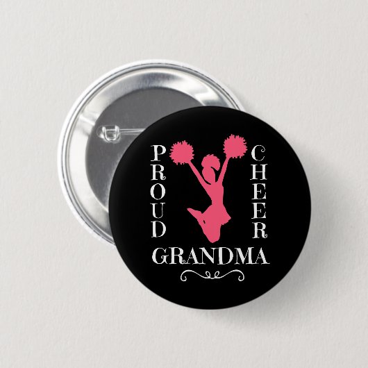 Proud Cheer Grandma Button (Vorne & Hinten)
