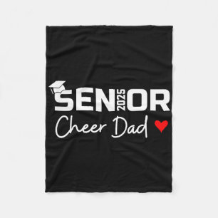 Proud Cheer Vater einer Cl von 2025 Senior Graduat Fleecedecke