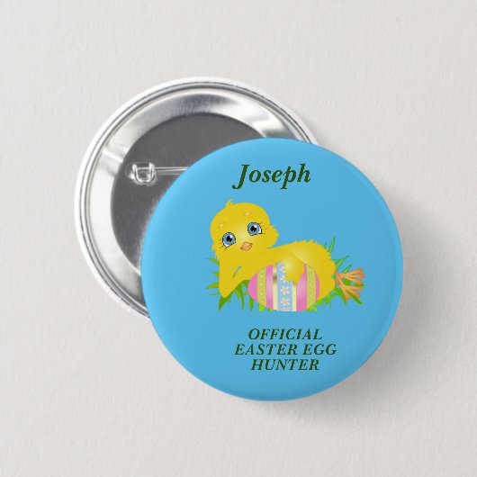 Proud Chick Oaster Egg Hunt Button (Vorne & Hinten)