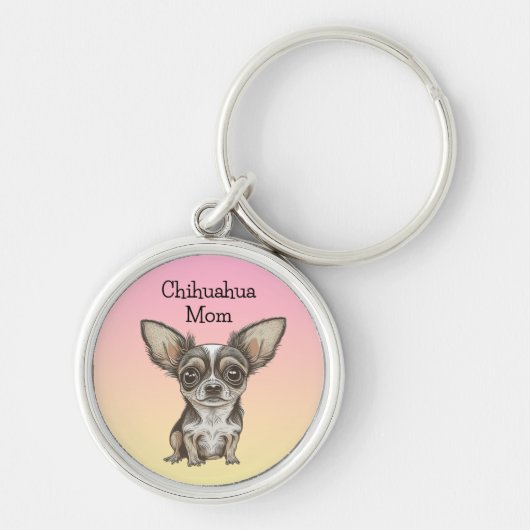 Proud Chihuahua-Mama Schlüsselanhänger (Vorne)