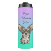 Proud Chihuahua-Mama Thermosbecher (Vorderseite)