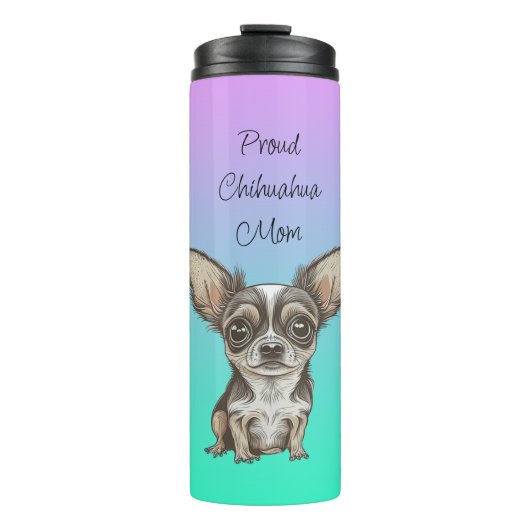 Proud Chihuahua-Mama Thermosbecher (Vorderseite)