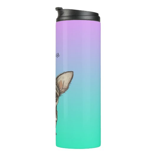 Proud Chihuahua-Mama Thermosbecher (Nach rechts gedreht)