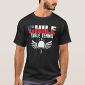 Proud Chile Table Tennis Chilean Ping Pong Suppo T-Shirt (Vorderseite)