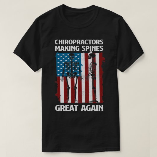 Proud Chiropraktiker USA Flag Chiropractic Funny C T-Shirt (Design vorne)