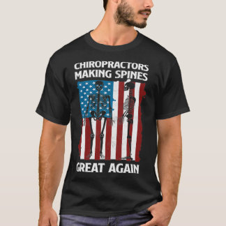 Proud Chiropraktiker USA Flag Chiropractic Funny C T-Shirt