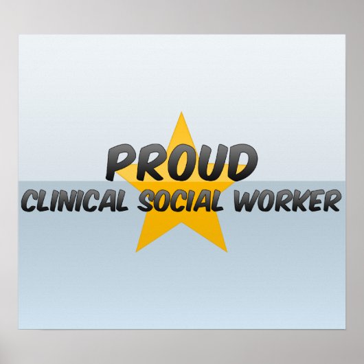 Proud Clinical Social Worker Poster (Vorne)